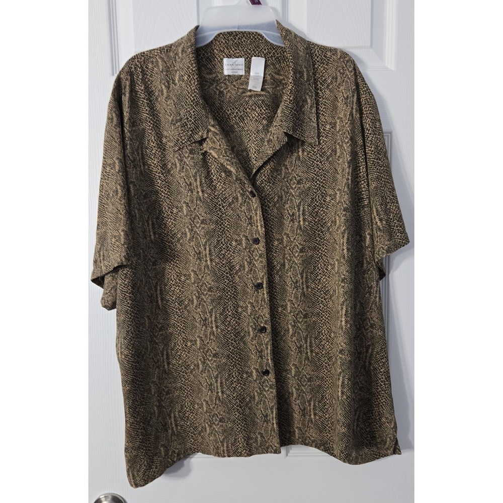 Emma James‎  Womans Plus Blouse Snake print  Size 22W.
